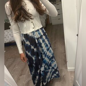 Zara TIE DYE MIDI SLIP DRESS